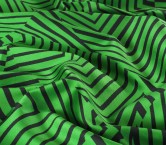 Green black mikado jacquard